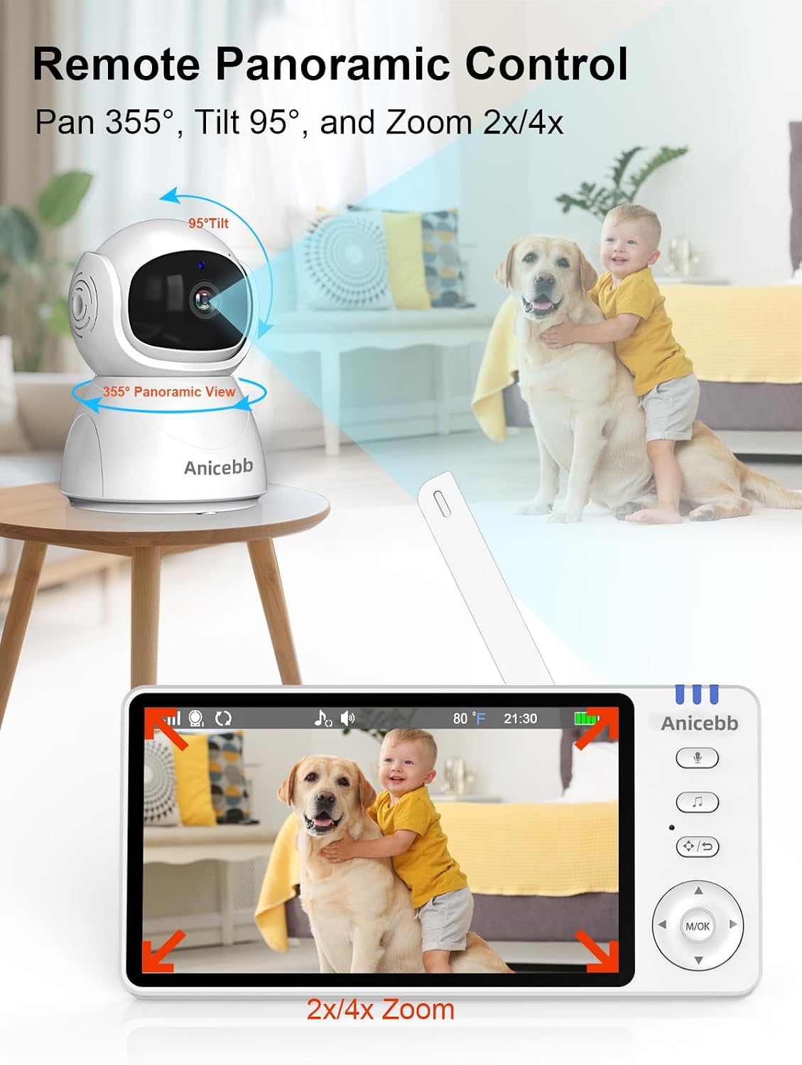 Detalle de Anicebb Baby Monitor, 5-Inch