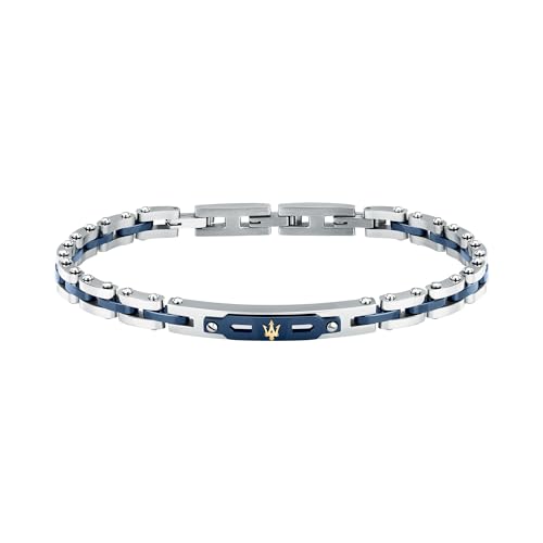 Detalle de Maserati Bracelet Homme en Acier, Or 18 Carats et Céramique – Collection Ceramic Gold JM424AXU10