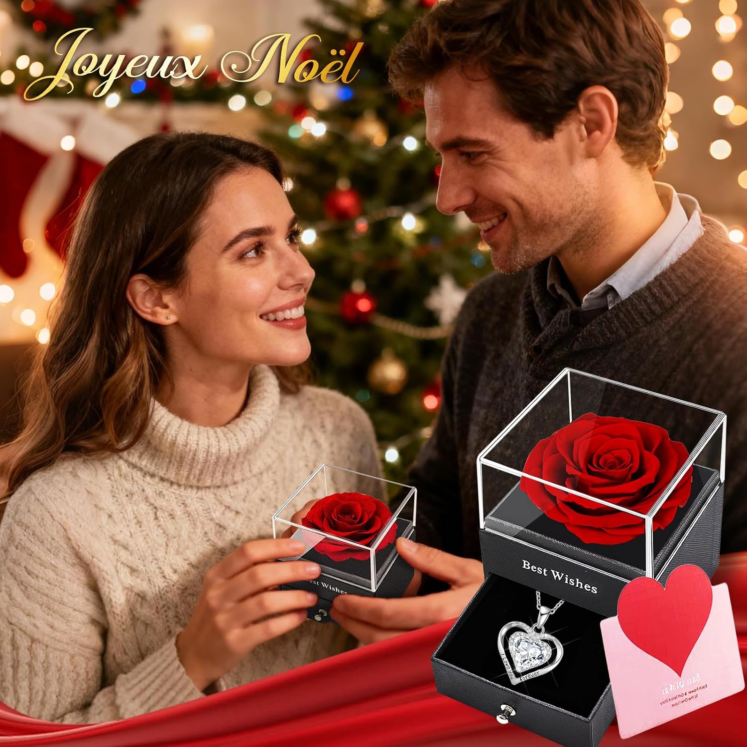 Detalle 2 de Willuck Rose eternelle Rouge 1 boĂźte đč
