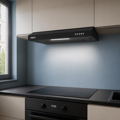Detalle de CIARRA CBCB6903 Hotte Aspirante 60cm Encastrable – Noir
