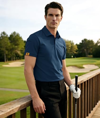 Detalle de JACKETOWN Polo Homme Manches Courtes Séchage Rapide Respirant – Turquoise Foncé XL