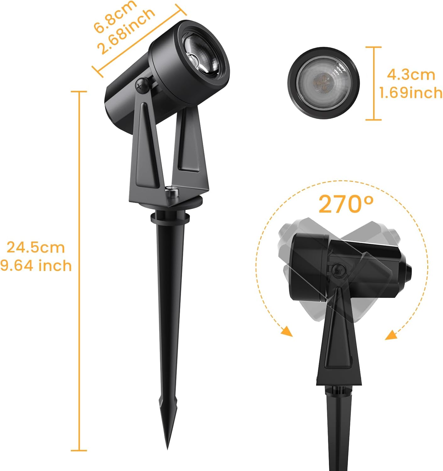 Thumbnail 4 de Pogestrand Garden Lights Mains Powered 4-pack 14m (46ft) LED landscape spotlights with IP65 warm white