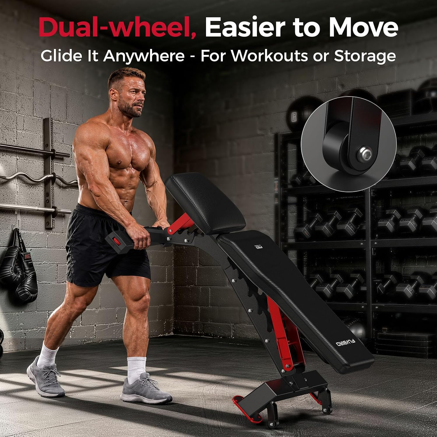 Thumbnail 6 de FLYBIRD Basic Model Adjustable Weight Bench, Foldable Alloy Steel, 6 Backrest Angles