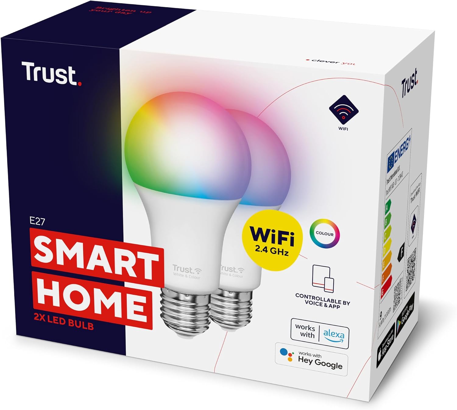 Thumbnail 9 de Trust WiFi E27 Bombilla LED RGB, Compatible Alexa y Google, Pack de 2