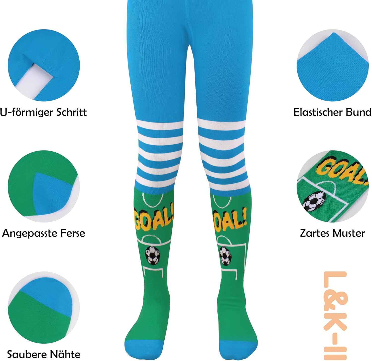 Thumbnail 1 de Lot de 3/6 collants bébé garçon tricotés L&K-II multicolores (réf. 2717)