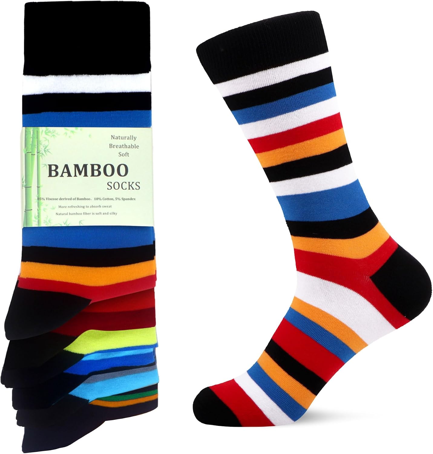 Imagen de WeciBor Men's Bamboo Socks 6/12 Pack – Breathable, Seamless & Soft en OfertitasTOP