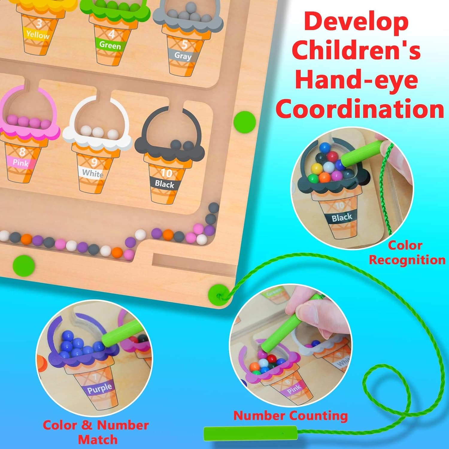 Thumbnail 3 de MTYOKILN Magnetic Maze 55 beads