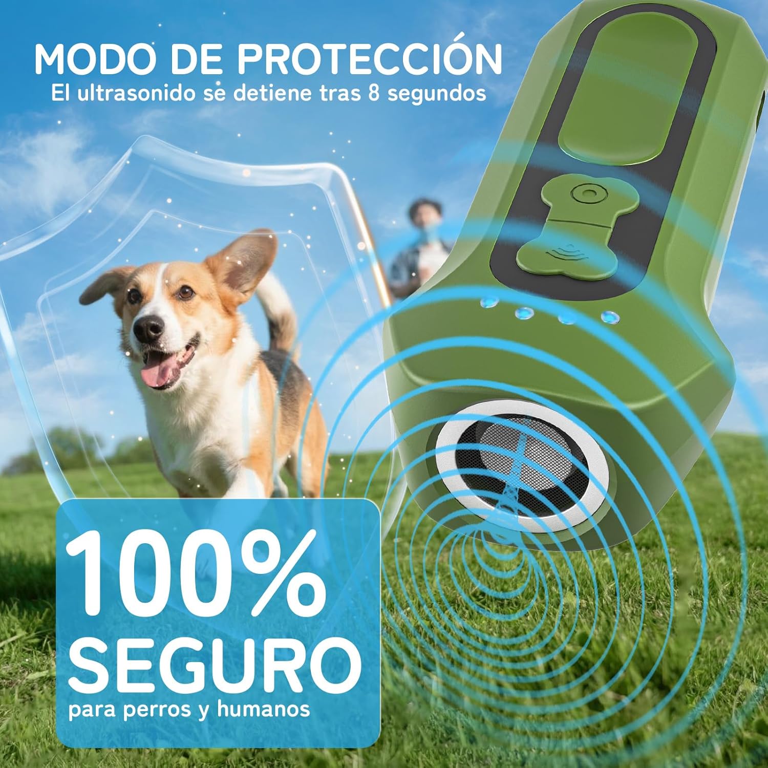 Detalle de Holercoco Ahuyentador de perros antilladridos 25kHz