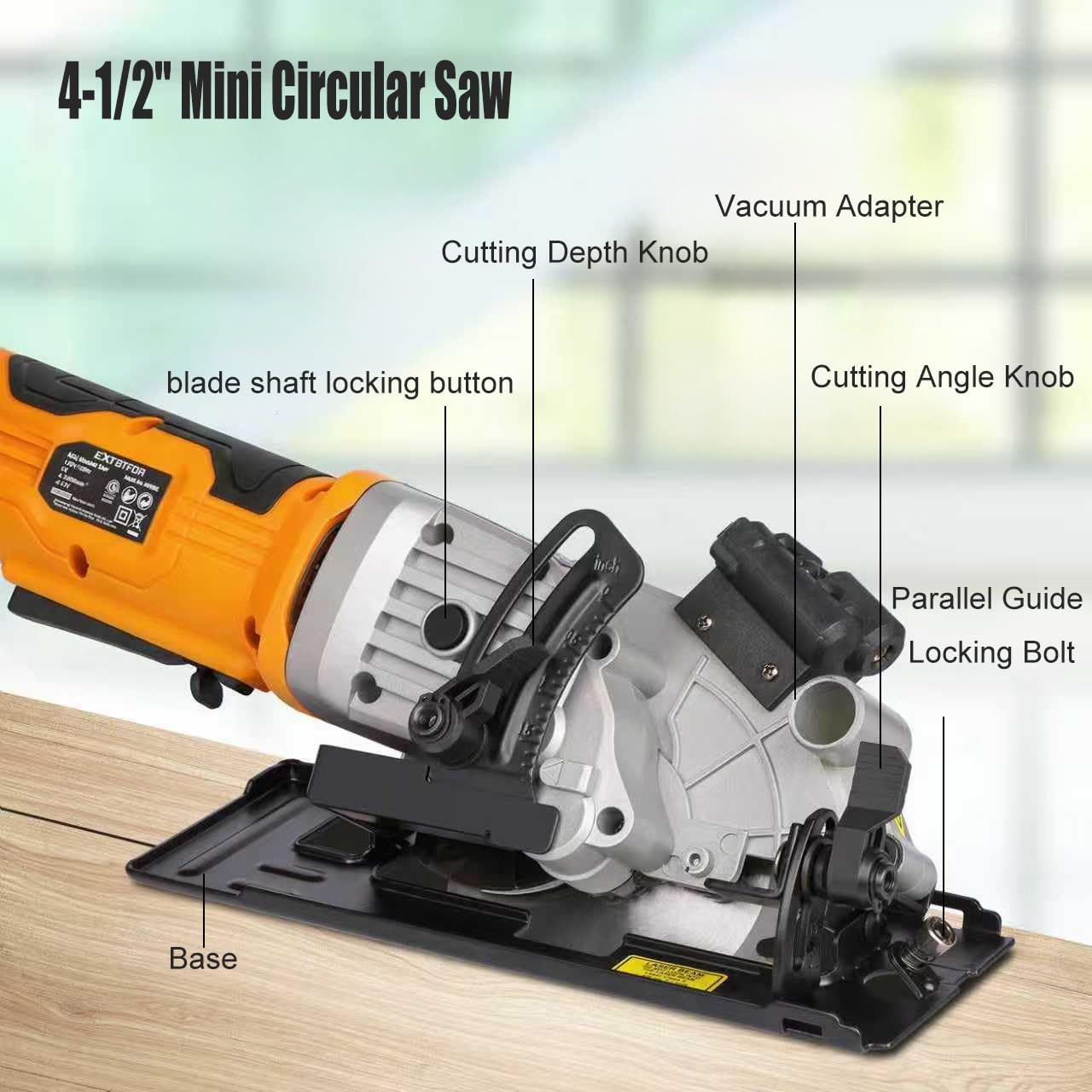 Detalle de Extbtfor Mini Circular Saw with 4-1/2-Inch Blade