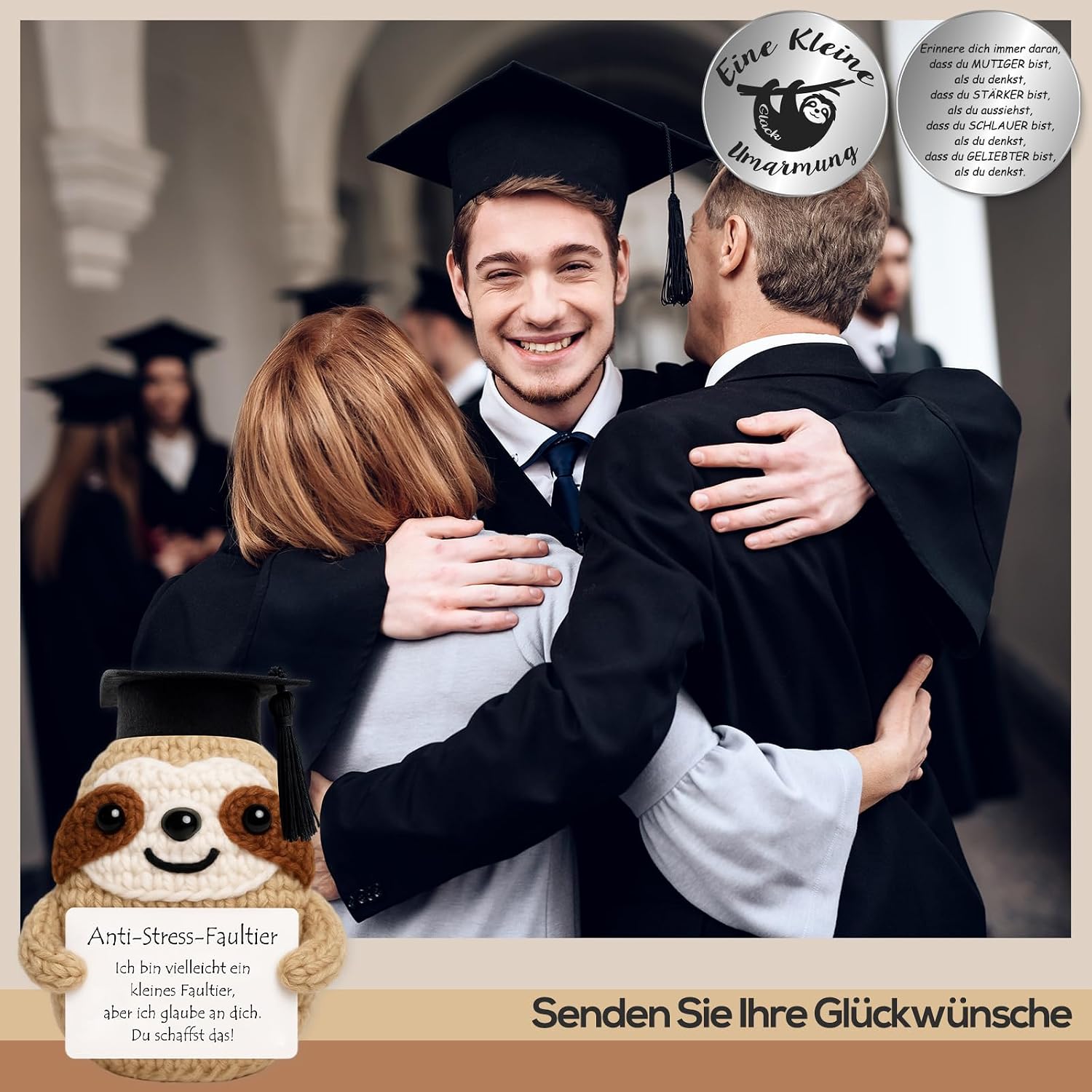 Thumbnail 4 de Tixlux Pocket Hug Anti Stress Faultier 5x7 cm