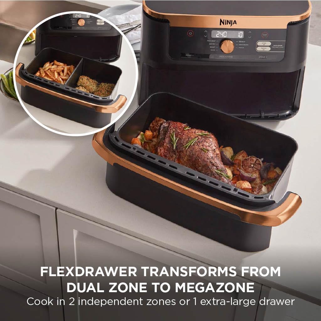 Thumbnail 2 de Ninja Foodi FlexDrawer Air Fryer AF500UKCP – Dual Zone 10.4L