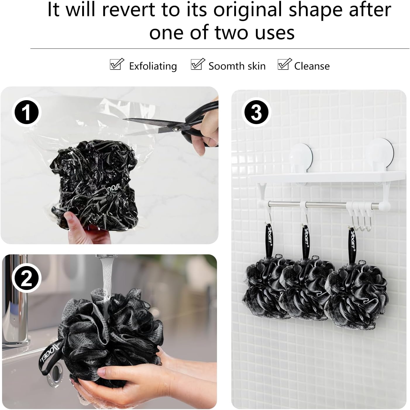 Thumbnail 6 de Yoget Bath Loofah Sponge 4 Pack