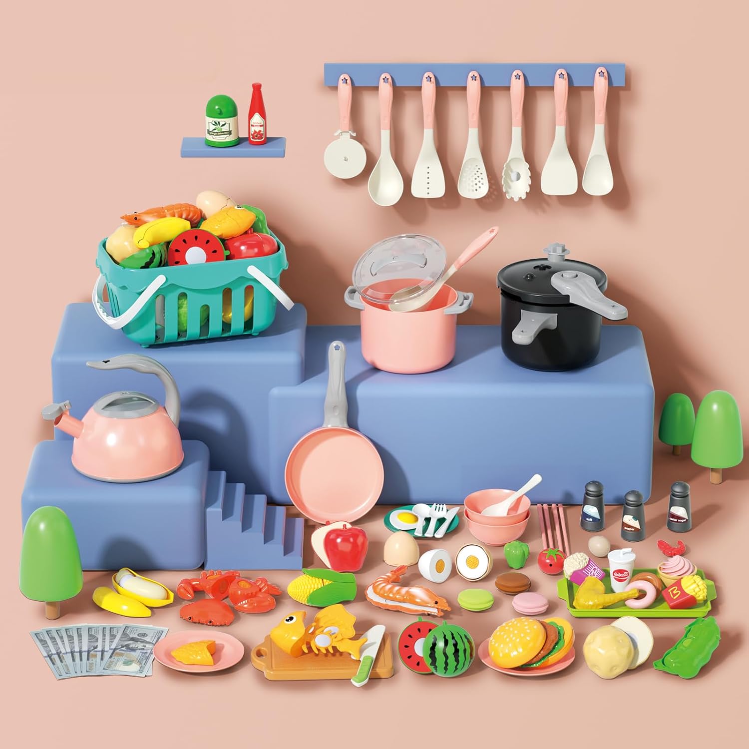 Thumbnail 2 de 130Pcs Kitchen Playset for Toddlers