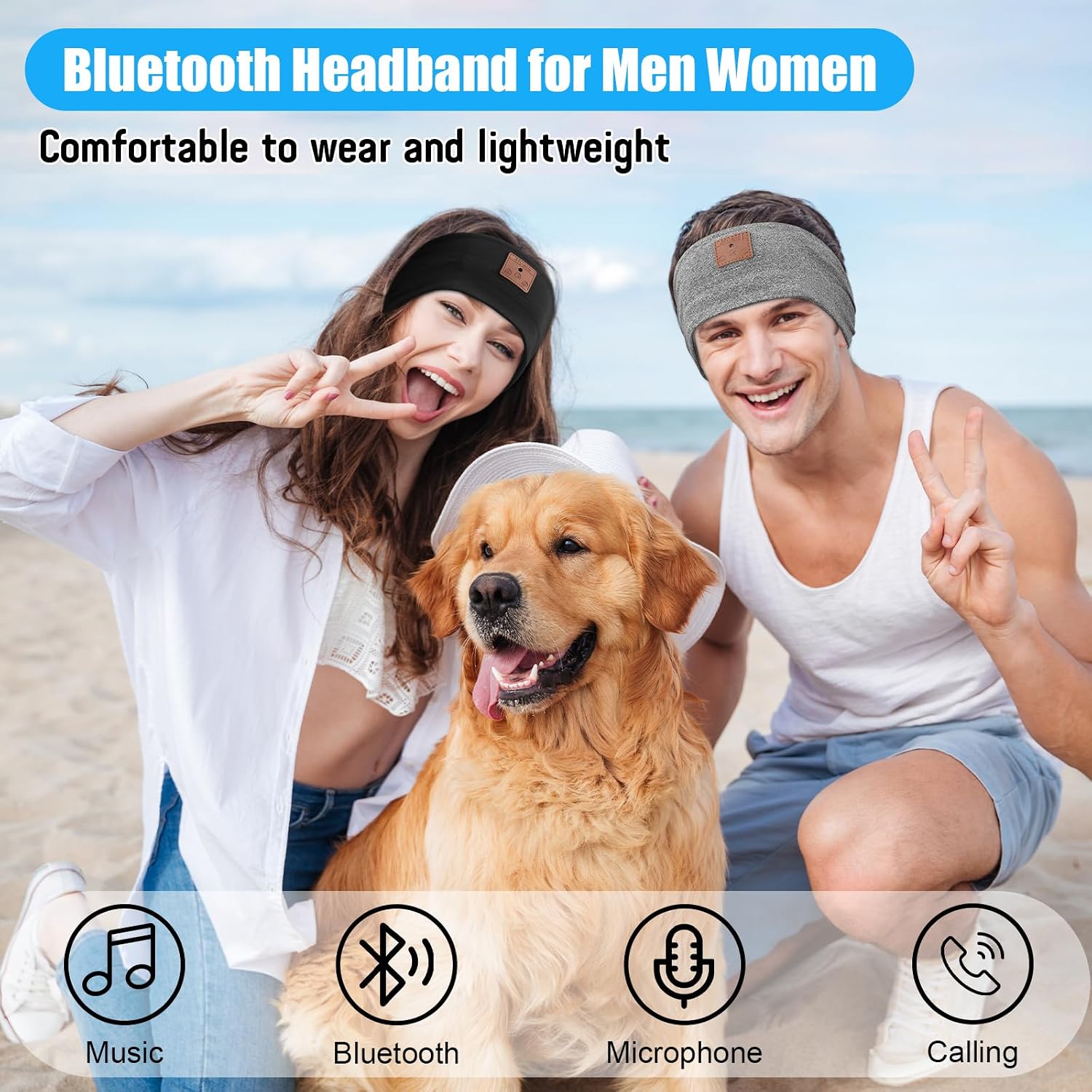 Detalle de 2-Pack Wireless Bluetooth 5.4 Headband Headphones