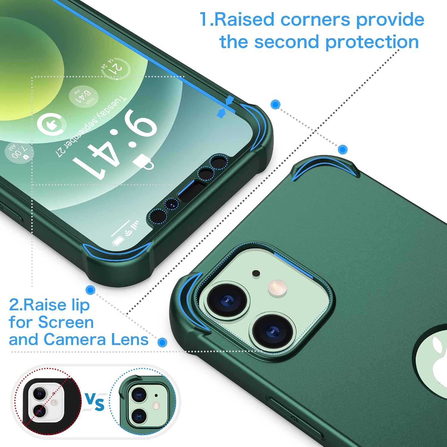Detalle de ORETECH Funda iPhone 12 360° 2x Protector 🛡