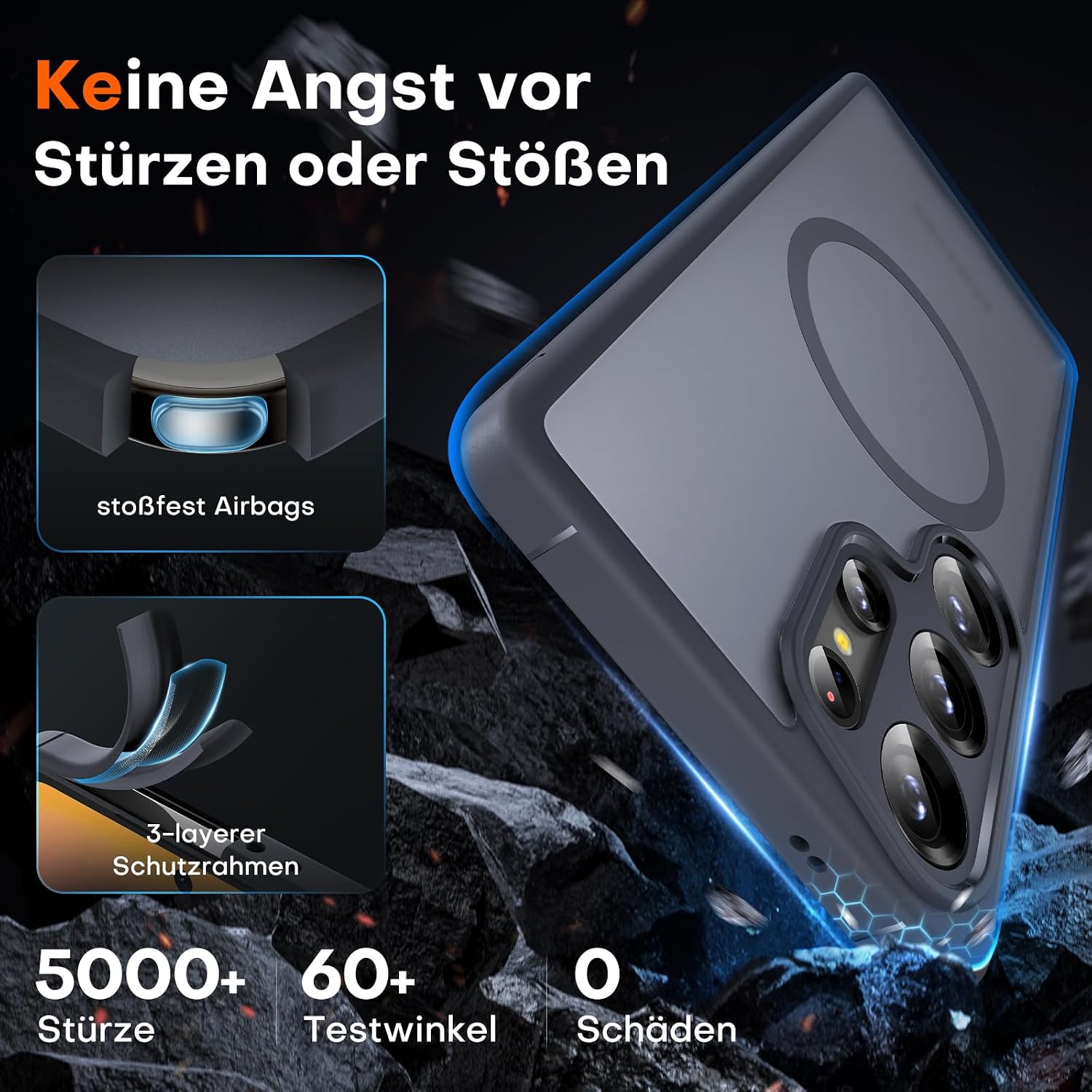 Detalle 2 de TOCOL S25 Ultra Hülle 2,5 mm Schutz