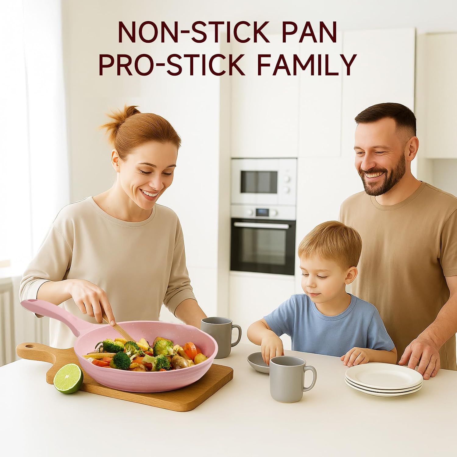 Thumbnail 6 de JEETEE Pink 23pc Nonstick Cookware Set