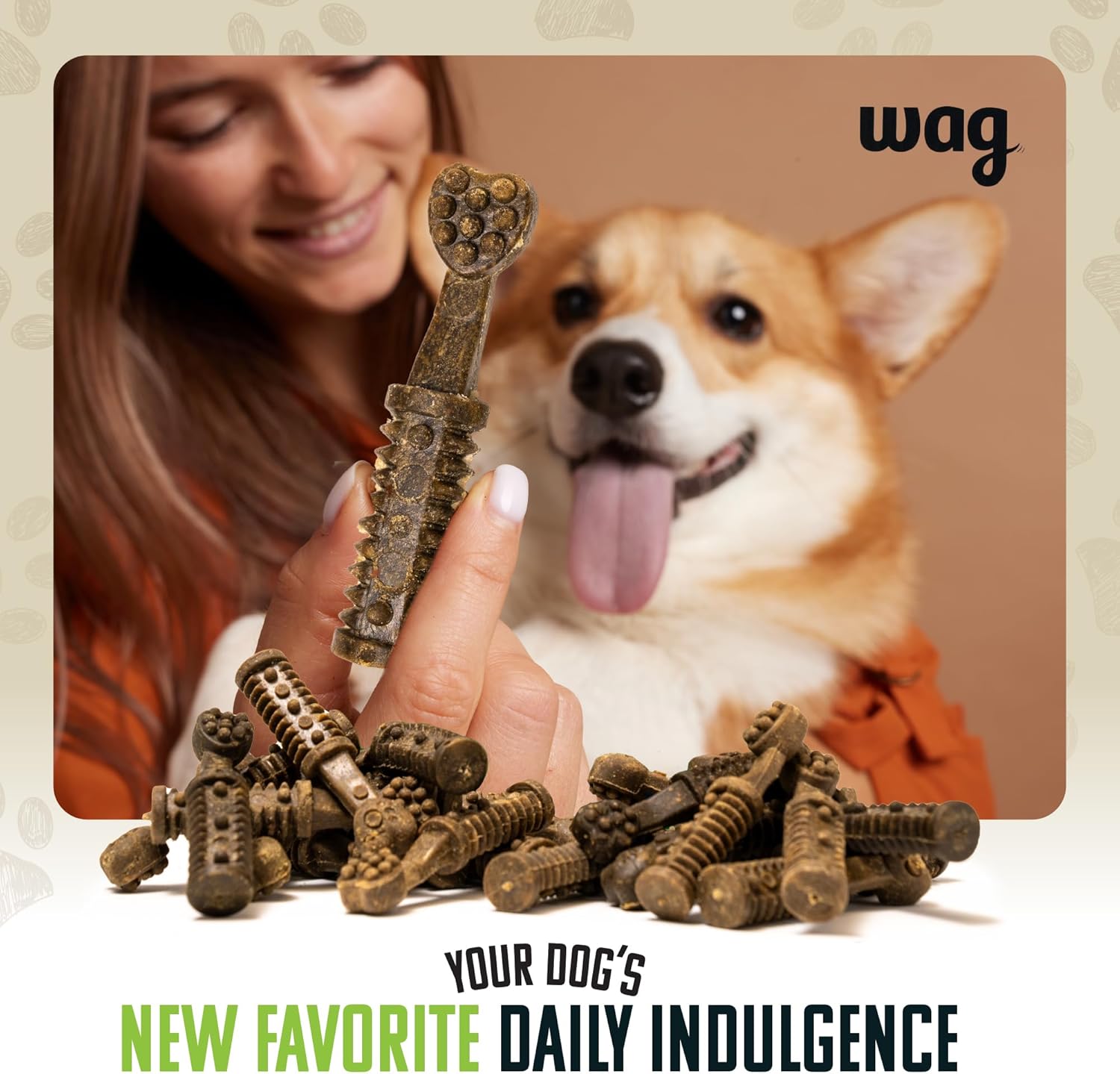 Detalle 2 de WAG Dental Dog Treats freshen breath and clean teeth