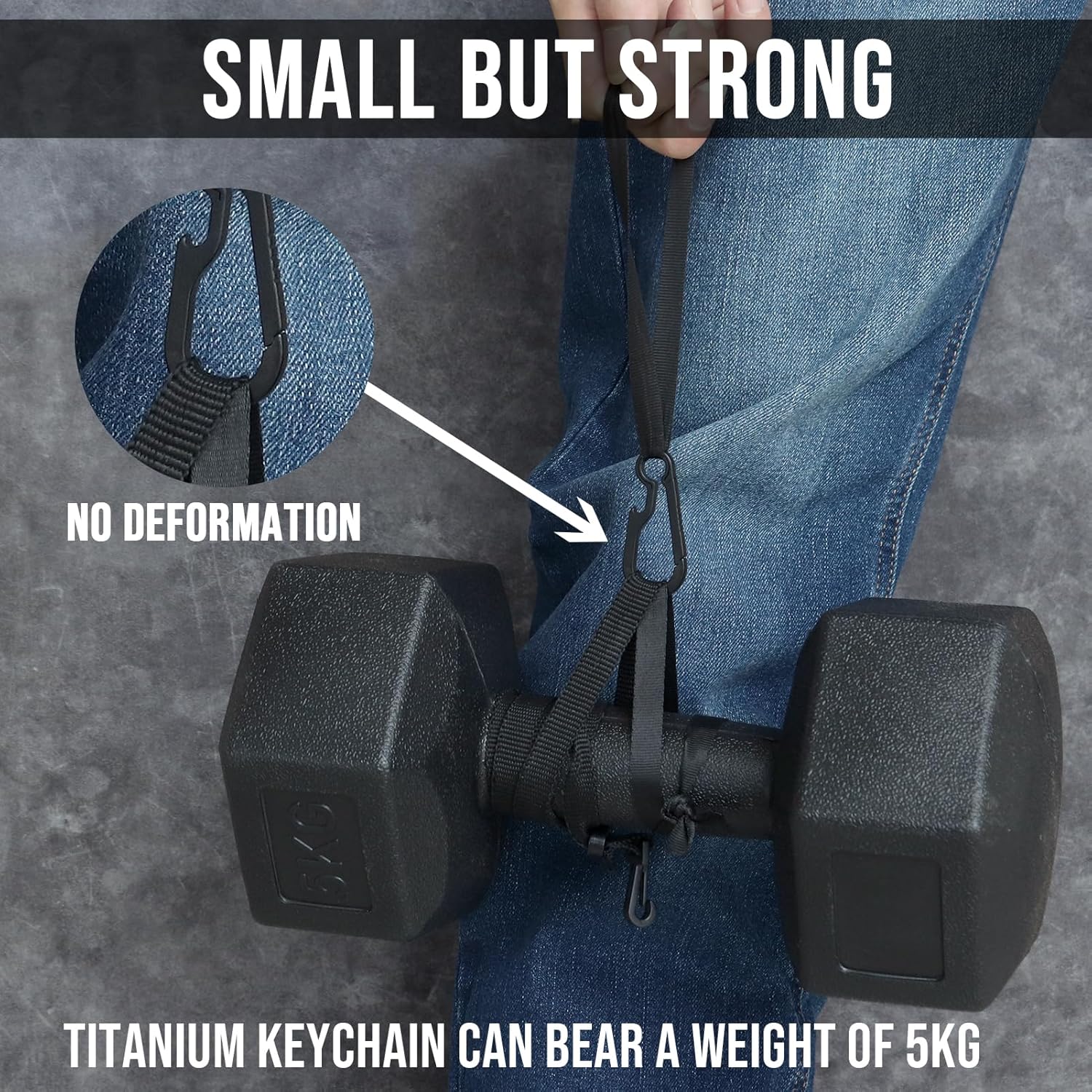 Thumbnail 2 de KCFEV Titanium Carabiner Keychain: Minimalist, Durable & Ready for Everyday Carry