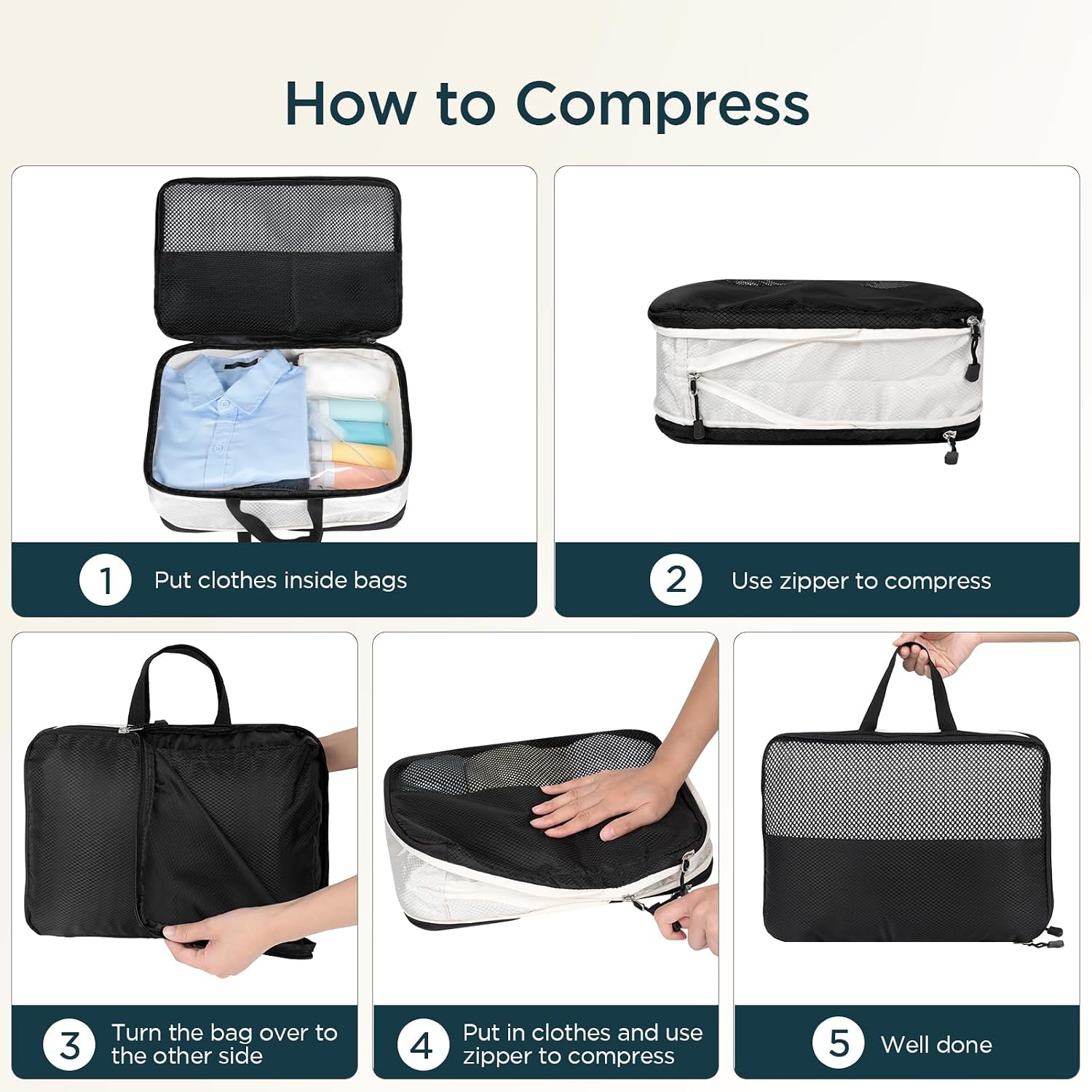 Thumbnail 5 de Cozary Sacs Compression Double Sided 4 Set