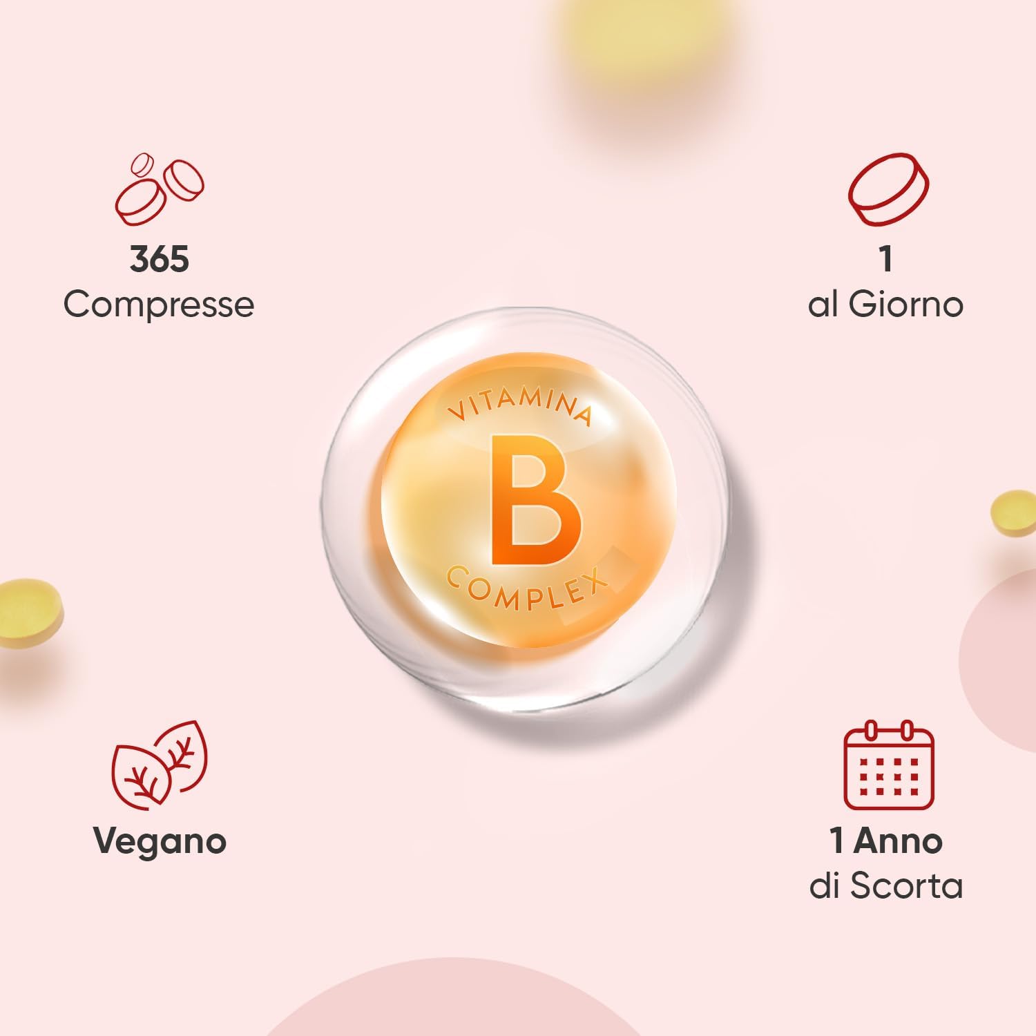 Detalle de Vitamina B Complex 365 compresse vegane, integratore quotidiano 💊