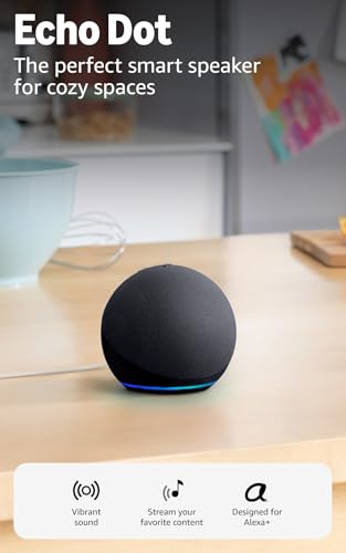 Detalle 2 de Amazon Echo Dot (newest model) with vibrant sound and built-in sensors – Charcoal
