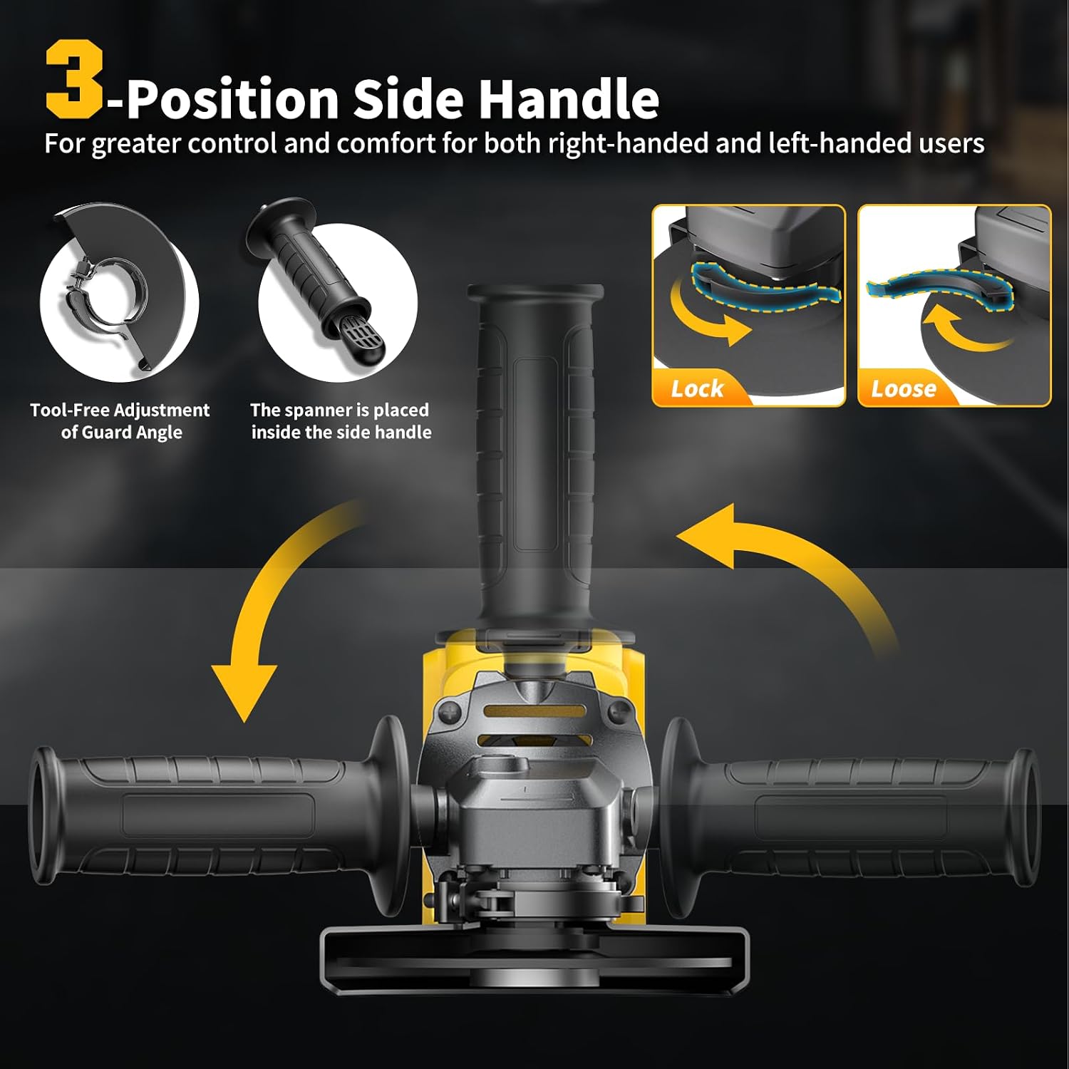 Detalle 1 de VERVEWAVE Cordless Angle Grinder, 4-1/2-Inch