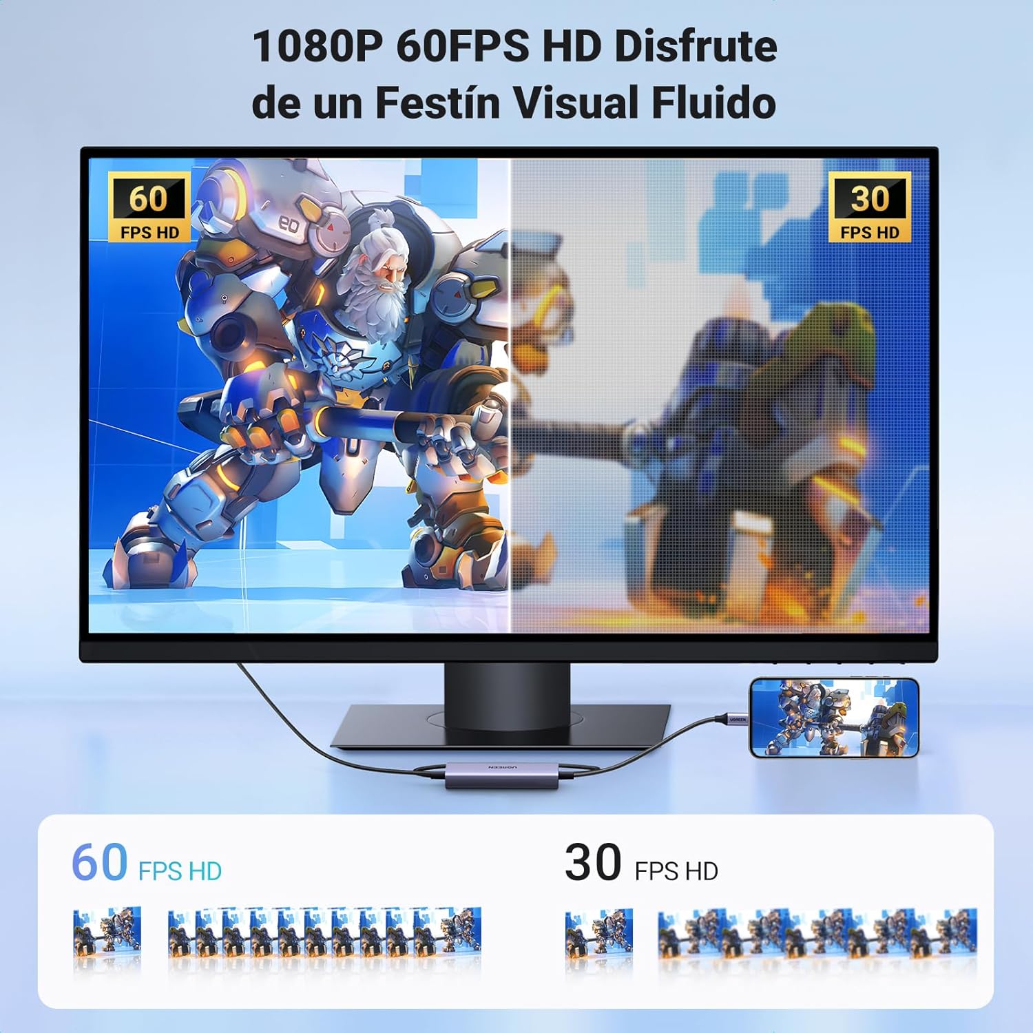 Detalle 2 de UGREEN Capturadora Vídeo HDMI 4K 30Hz para Streaming 🎥