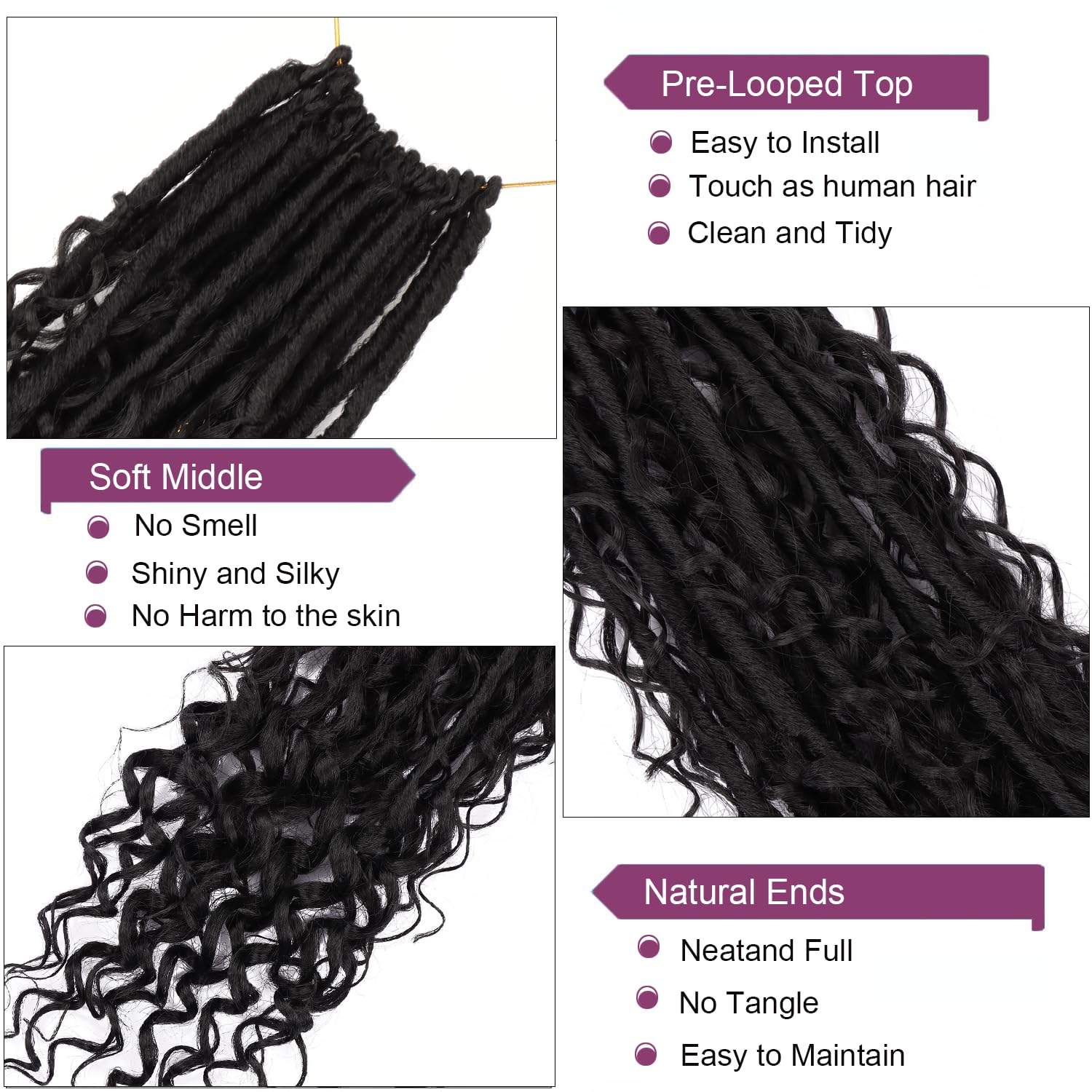 Detalle de Goddess Locs Crochet Hair 18-Inch