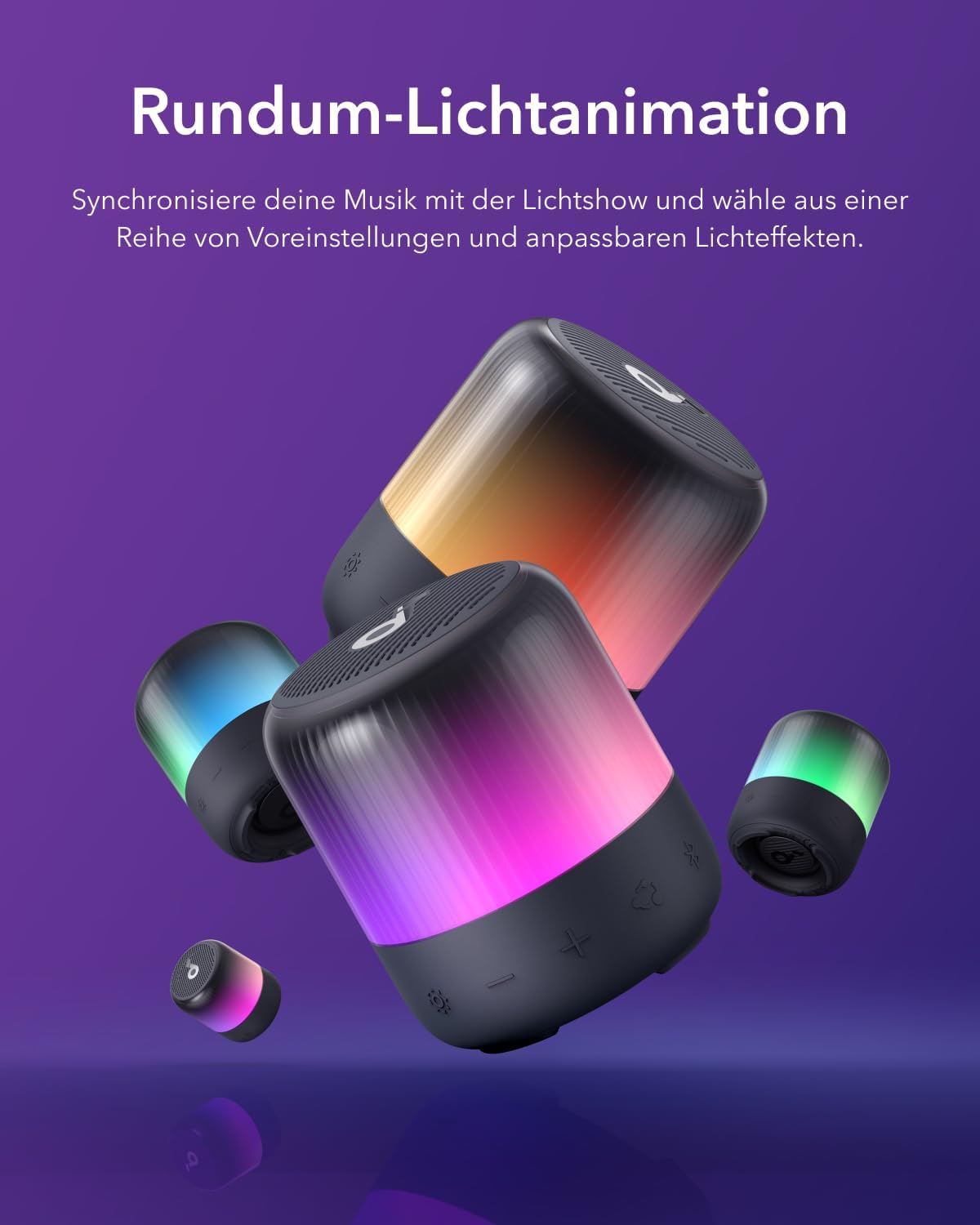 Thumbnail 2 de soundcore Glow Mini Bluetooth-Lautsprecher 12h