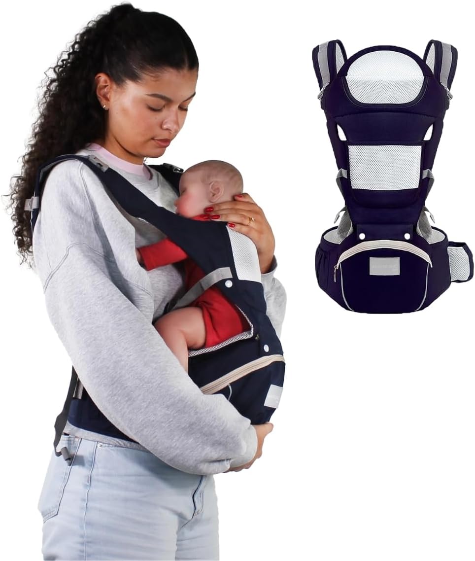 Detalle de Mobiclinic® kids Moley: Marsupio neonato 6 in 1, ergonomico e versatile per 0–36 mesi