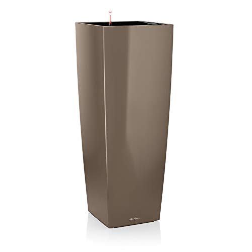 Detalle de LECHUZA Cubico Alto Premium 40 Gris Pardo Brillante 18234