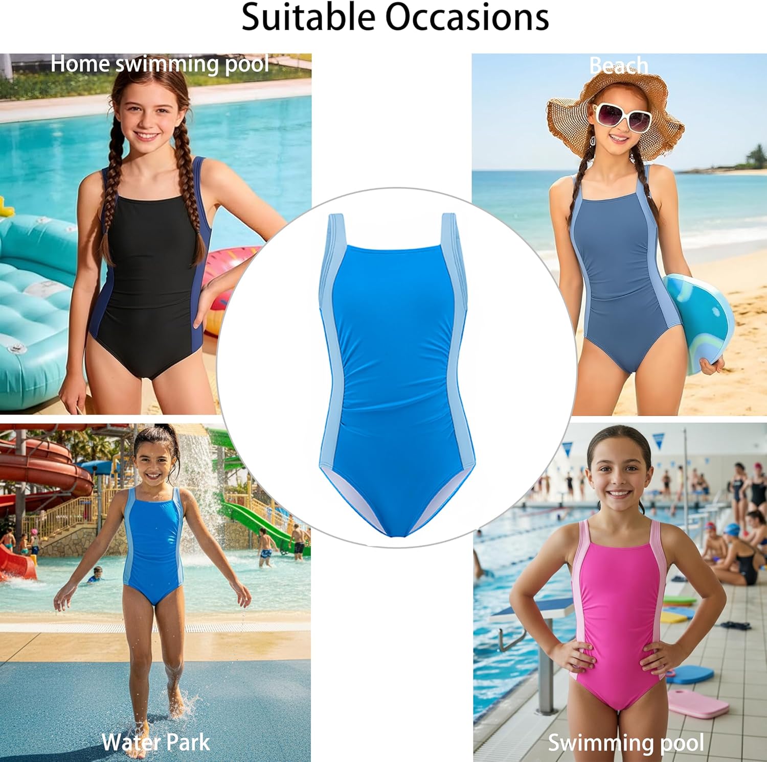 Thumbnail 4 de Arshiner Maillot de Bain Fille Une Pièce – Confort et style pour les 5–15 ans