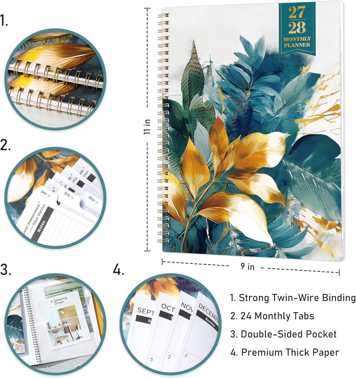 Detalle de 2027-2028 Monthly Planner