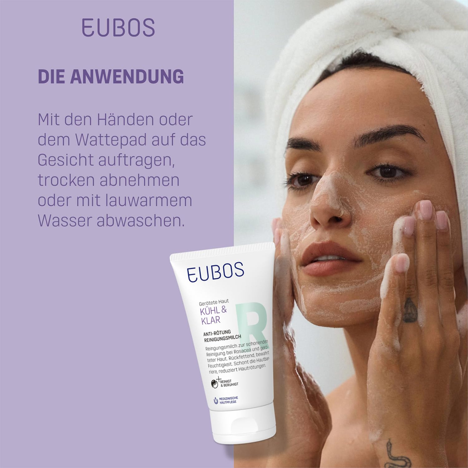 Thumbnail 6 de EUBOS KÜHL & KLAR ANTI-RÖTUNG Reinigungsmilch – sanfte, pH-neutrale Reinigung bei Rosacea