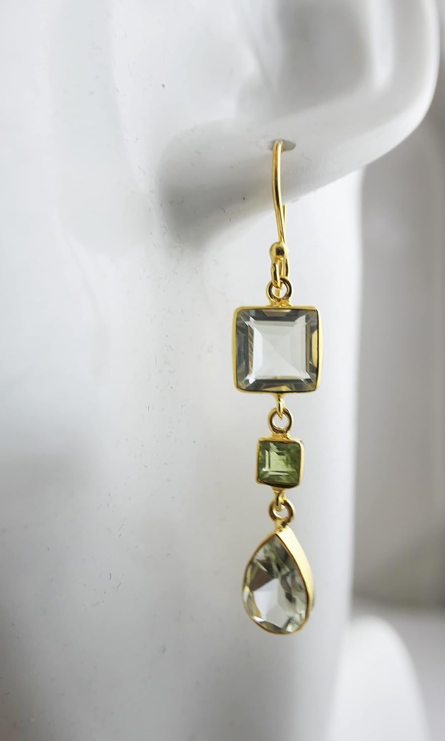Thumbnail 6 de Gruner Amethyst & Peridot Vergoldet – 925er Silber Ohrringe
