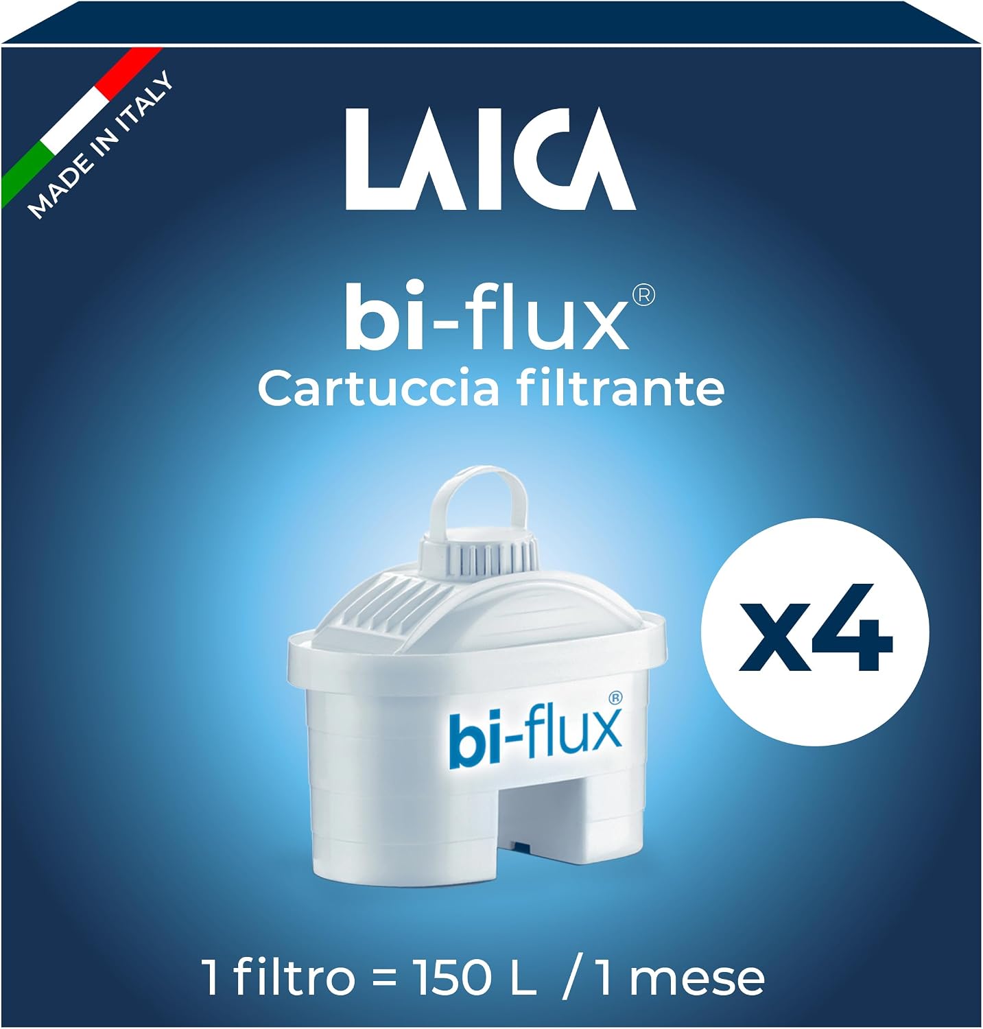 Detalle de LAICA bi-flux 6 Filtri Acqua – Riduce Cloro, Calcare e Metalli Pesanti