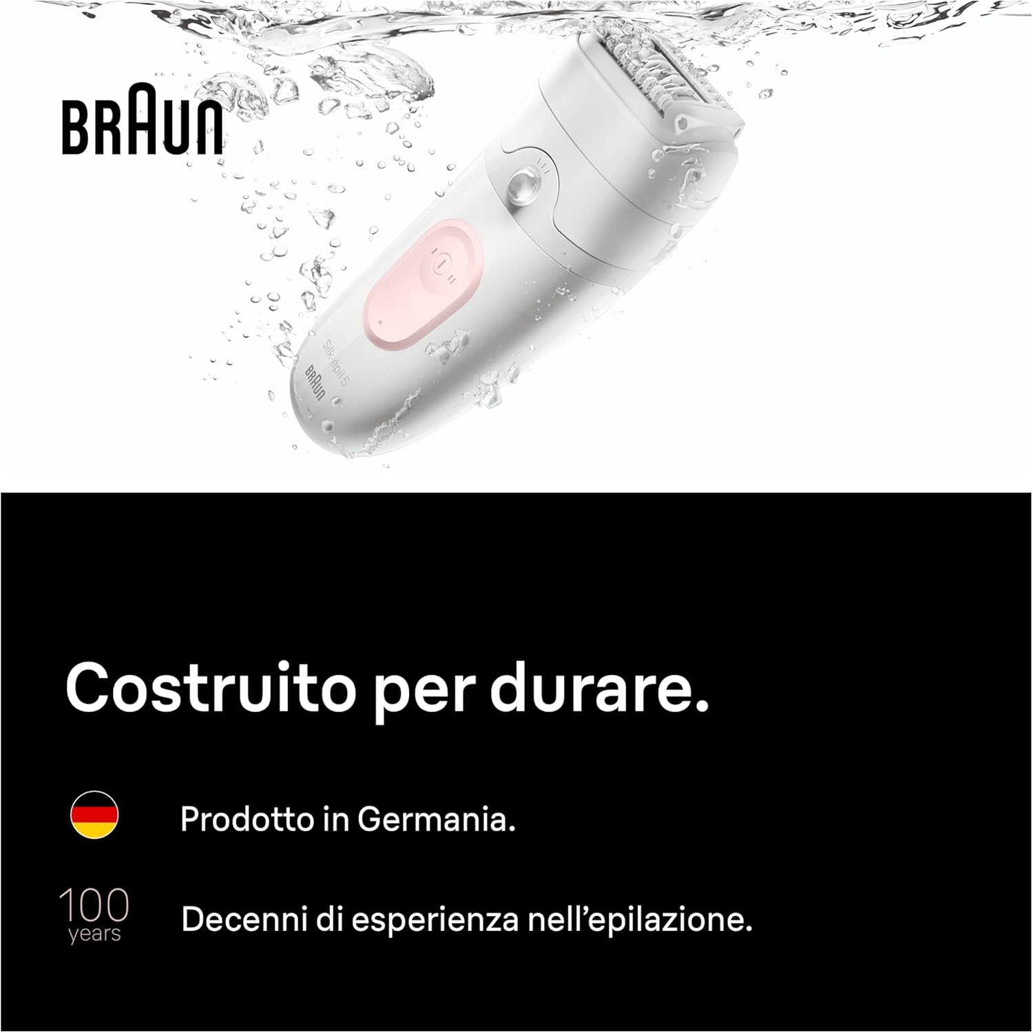 Thumbnail 6 de Braun Silk·épil 5 5-030 epilatore donna Wet&Dry con testina radente e cappuccio regolatore, rosa Flamingo