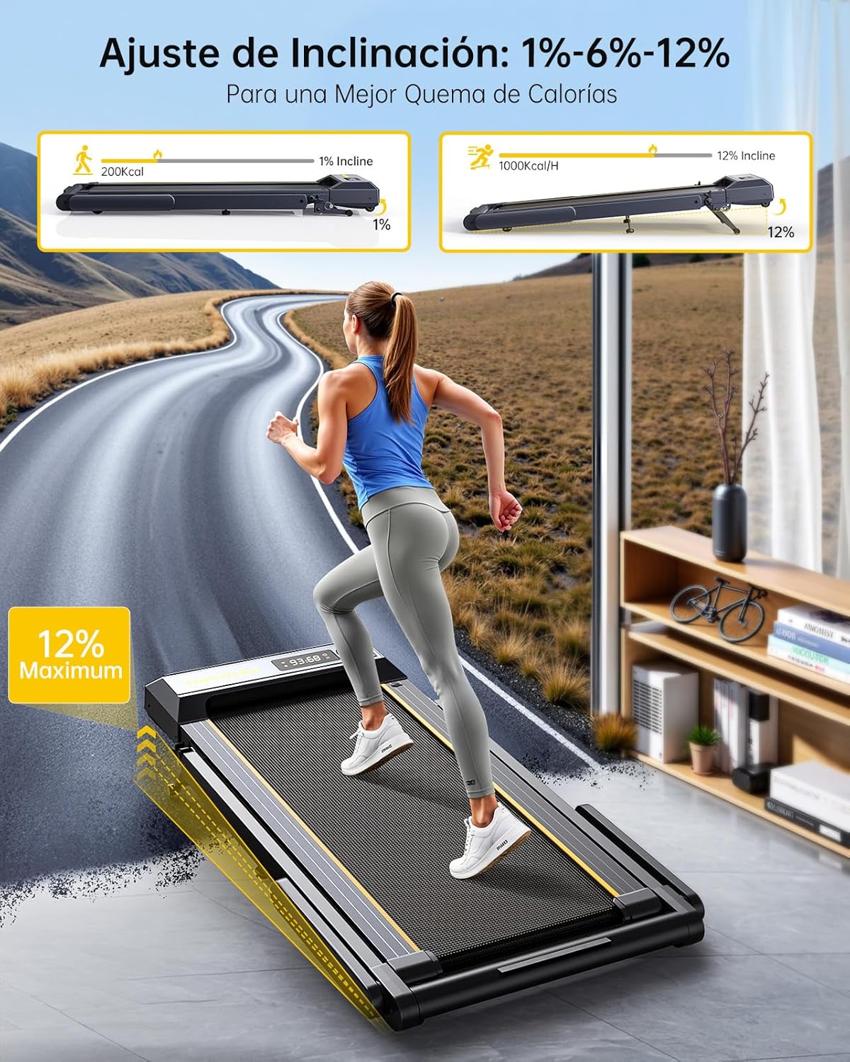 Detalle 2 de Toputure 6 en 1 Cinta de Correr 16 KM/H