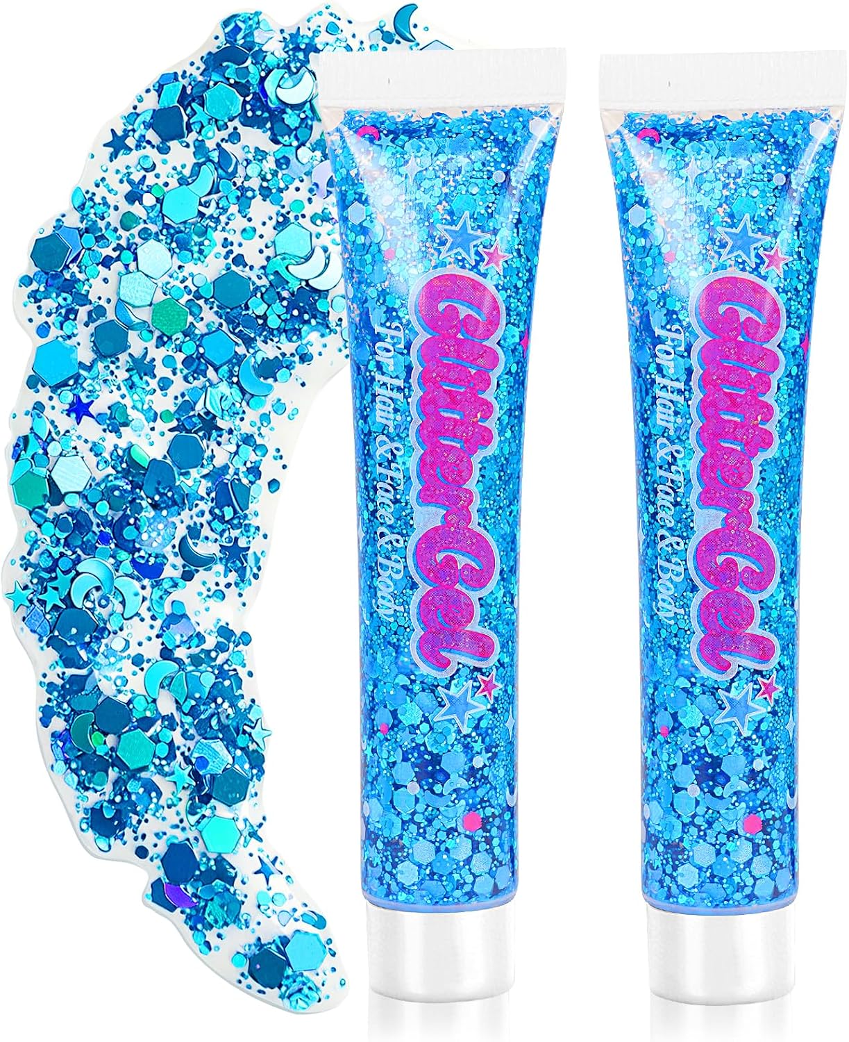 Thumbnail 6 de Bwhrmt Green Body & Face Glitter Gel, 18 ml x 2, Self-Adhesive Holographic