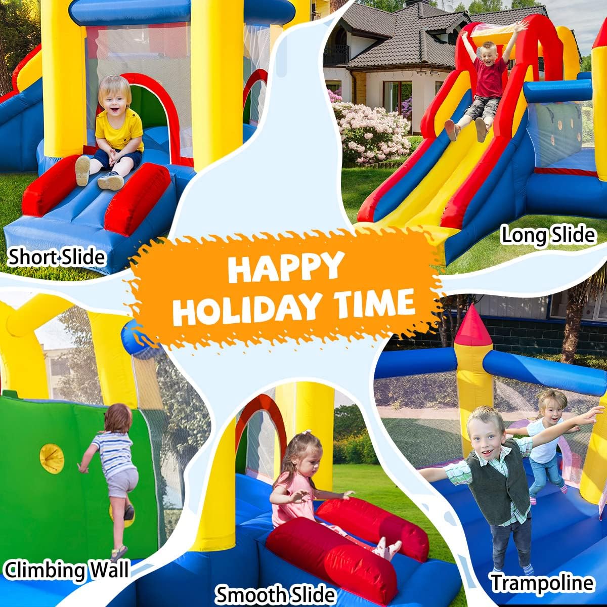 Thumbnail 3 de Baralir Bouncy Castle with 3 Slides — Inflatable Jump Centre for Kids (Indoor & Outdoor)