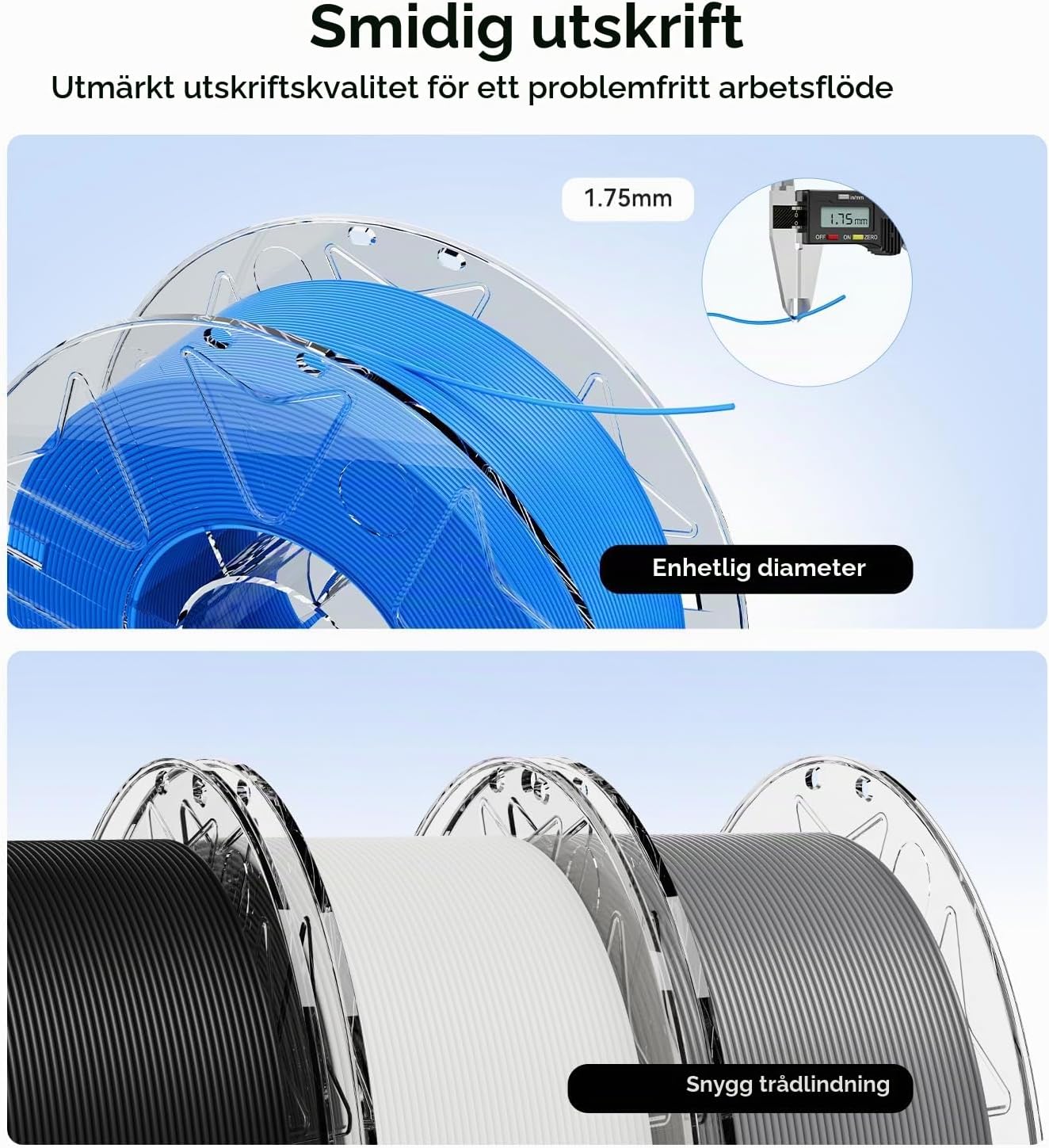 Thumbnail 4 de Creality 3301010592 Hyper PLA-filament, 1,75 mm, RFID och upp till 600 mm/s
