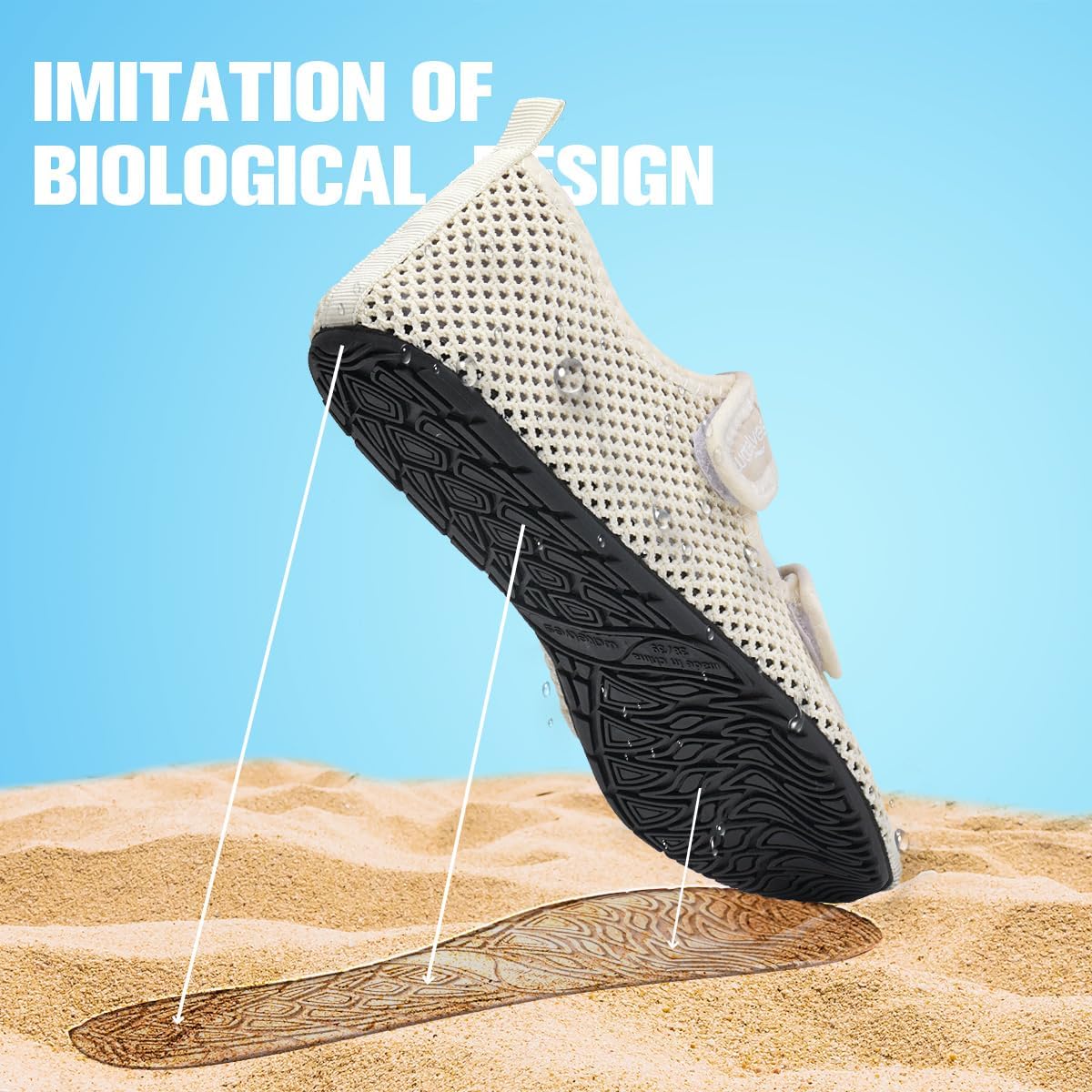 Thumbnail 2 de WateLves water shoes (barefoot-style) with non-slip soles for beach, pool & aqua sports