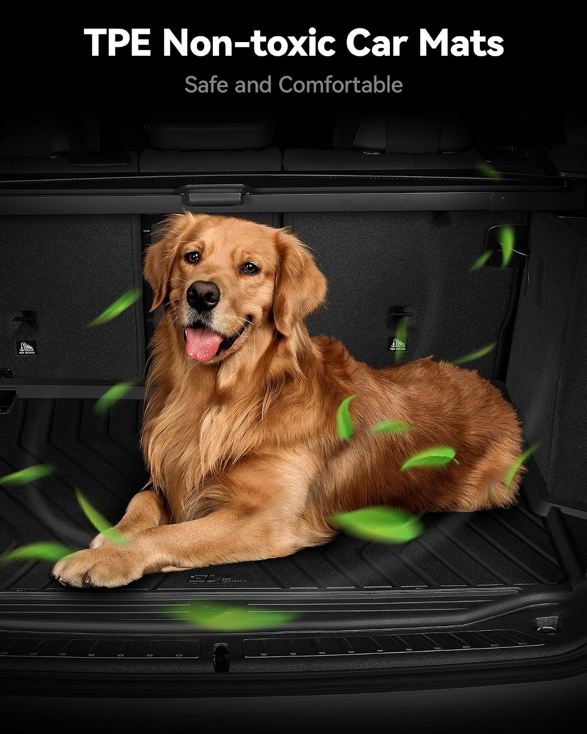 Thumbnail 5 de 3W 9‑Piece Floor Mats, Boot Liner and Seat Back Cover for Tesla Model Y (2021–2024) – All‑Weather, Dog‑Friendly TPE