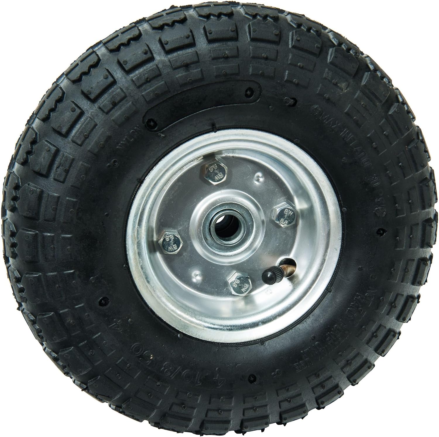 Detalle 2 de WERKA PRO Roue Gonflable Axe Déporté – Ø260 x 85 mm, Alésage 16 mm, Jante Métal Galvanisé