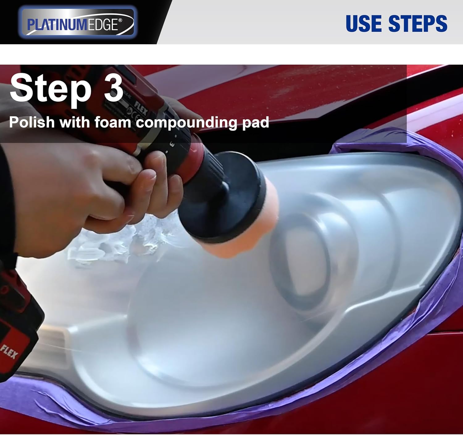 Detalle de PLATINUMEDGE Headlight Restoration Kit, 3-inch
