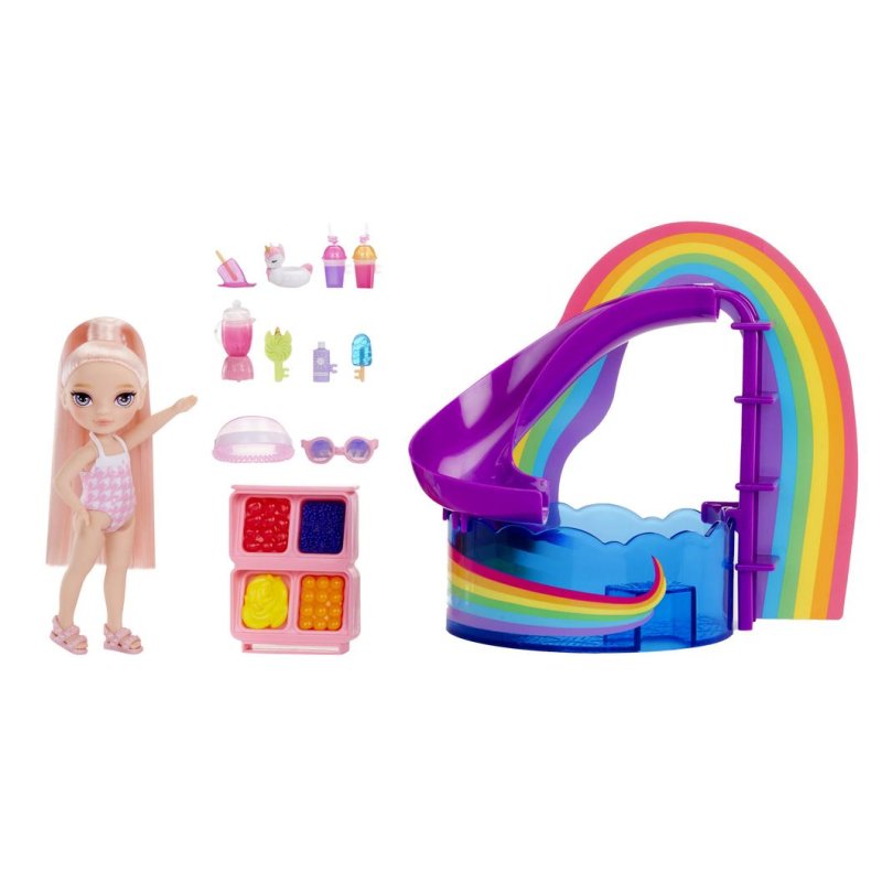 Detalle de Muñeca Rainbow High Blush Little Pool Day 14 cm multicolor desmontable