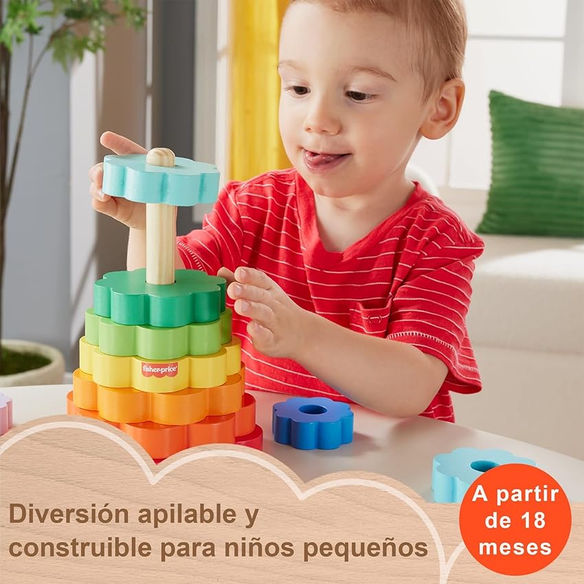 Thumbnail 1 de Fisher-Price HXT77 Pirámide de Aros Apilable 🌼 Diversión Colorida