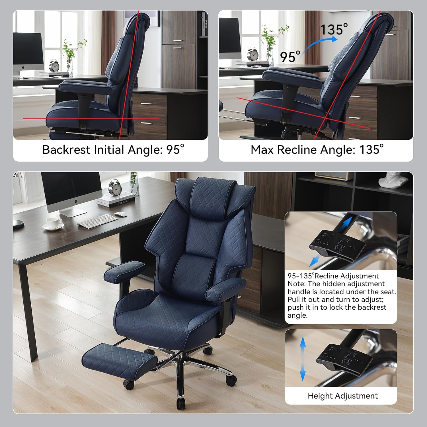 Thumbnail 5 de EXCEBET Big and Tall Office Chair 400lbs
