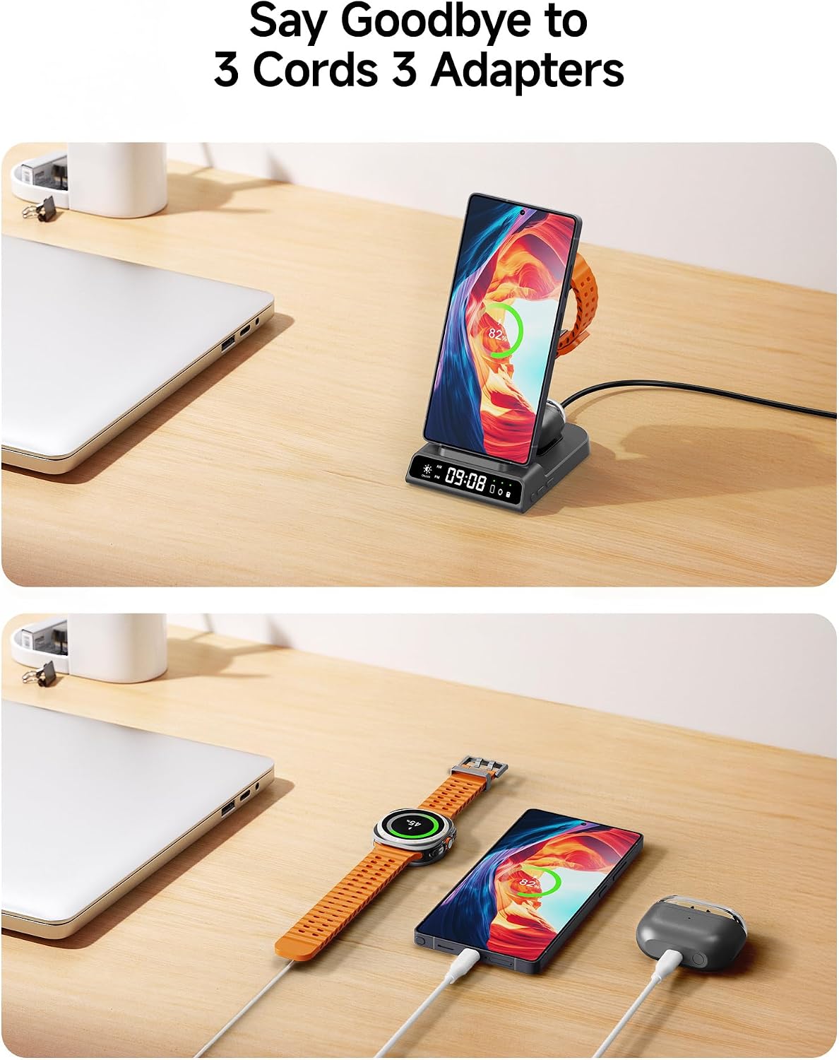 Thumbnail 4 de Samsung 3-in-1 Wireless Charger with Clock
